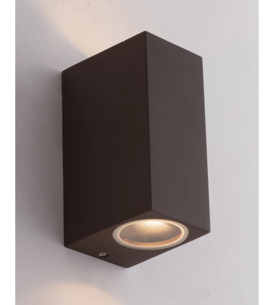 APPLIQUE "QUBO" ALLUMINIO CORTEN, 15,1X6,7X9,3 CM